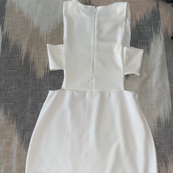 White Cut Out Side Dress - Picture 4 of 4